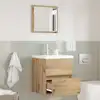Image de Cabinet De Salle De Bain Chêne Artisanal 41 X 38,5 X 45 Cm Vidaxl