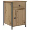 Image de Vidaxl cabinet de chevet avec tiroir chêne artisanal 40 x 42 x 60 cm