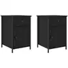 Image de Vidaxl cabinet de chevet avec tiroir 2 pcs chêne noir 40 x 42 x 60 cm