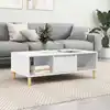Image de Table Basse Blanc 102 X 55 X 35 Cm Bois D'ingénierie Vidaxl