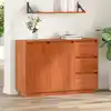 Image de Buffet Avec Tiroir Chêne Brun 111 X 34 X 75 Cm Pin Massif Vidaxl