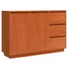 Image de Vidaxl buffet avec tiroir chêne brun 111 x 34 x 75 cm pin massif