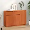 Image de Buffet Avec Tiroir Brun Cire 110 X 34 X 75 Cm Pin Massif Vidaxl