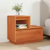 Image de Cabinet De Chevet Cire Marron 60 X 34 X 51 Cm Bois D'ingénierie Vidaxl