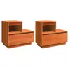 Image de Vidaxl cabinet de chevet avec tiroir 2 pcs marron 60 x 34 x 51 cm