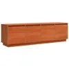 Image de Meuble TV contemporain - vidaXL - 156x37x45 cm - Marron - Bois dingénierie - 4 portes - Rangement spacieux