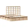 Image de Vidaxl cadre de lit marron 150 x 200 cm bois de pin massif
