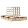 Image de Vidaxl cadre de lit marron 140 x 190 cm bois de pin massif
