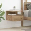 Image de vidaXL Table de nuit flottante Chêne artisanal 40 x 31 x 28 cm 871754