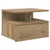 Image de Vidaxl table de nuit flottante chêne artisanal 40 x 31 x 28 cm