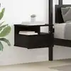 Image de Table De Nuit Flottante Avec Tiroir Chêne Noir 40 X 31 X 28 Cm Vidaxl