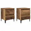 Image de Vidaxl cabinet de chevet 2 pcs bois ancien 40 x 35 x 50 cm