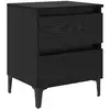 Image de Vidaxl cabinet de chevet chêne noir 40 x 35 x 50 cm bois d'ingénierie