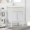 Image de VIDAXL Meuble sous vasque FLORO blanc 60 x 40 x 80 cm en pin massif