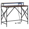Image de Vidaxl bureau chêne brun 100 x 50 x 86,5 cm bois d'ingénierie