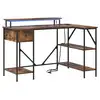 Image de Vidaxl bureau chêne fumé 120 x 79 x 86,5 cm bois d'ingénierie