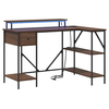 Image de Vidaxl bureau chêne brun 120 x 79 x 86,5 cm bois d'ingénierie