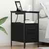 Image de Cabinet De Chevet Avec Tiroir 2 Pcs Chêne Noir 30 X 48 X 61 Cm Vidaxl