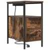 Image de Vidaxl cabinet de chevet chêne fumé 30 x 48 x 61 cm bois d'ingénierie
