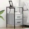 Image de Cabinet De Chevet Avec Tiroir 2 Pcs Gris Sonoma 30 X 48 X 61 Cm Vidaxl