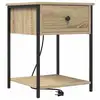Image de Vidaxl cabinet de chevet avec tiroir chêne sonoma 42 x 41 x 56 cm