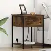 Image de Cabinet De Chevet Chêne Fumé 42 X 41 X 56 Cm Bois D'ingénierie Vidaxl