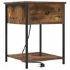 Image de Vidaxl cabinet de chevet chêne fumé 42 x 41 x 56 cm bois d'ingénierie