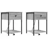 Image de Vidaxl cabinet de chevet avec tiroir 2 pcs gris sonoma 42 x 41 x 56 cm