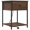 Image de Vidaxl cabinet de chevet chêne brun 42 x 41 x 56 cm bois d'ingénierie