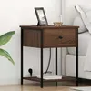Image de vidaXL Cabinet de chevet avec tiroir 2 pcs Chêne brun 42 x 41 x 56 cm 859429