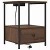 Image de Vidaxl cabinet de chevet avec tiroir 2 pcs chêne brun 42 x 41 x 56 cm