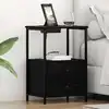 Image de Cabinet De Chevet Chêne Noir 40 X 31 X 60 Cm Bois D'ingénierie Vidaxl