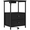 Image de Vidaxl cabinet de chevet chêne noir 40 x 31 x 60 cm bois d'ingénierie
