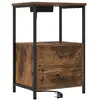 Image de Vidaxl cabinet de chevet chêne fumé 40 x 31 x 60 cm bois d'ingénierie