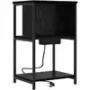 Image de Vidaxl cabinet de chevet chêne noir 38 x 31 x 61 cm bois d'ingénierie