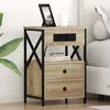 Image de vidaXL Cabinet de chevet avec tiroir Chêne Sonoma 40 x 31 x 60 cm 859462