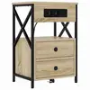 Image de Vidaxl cabinet de chevet avec tiroir chêne sonoma 40 x 31 x 60 cm
