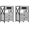 Image de Vidaxl cabinet de chevet avec tiroir 2 pcs gris sonoma 40 x 31 x 60 cm
