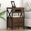 Image de Cabinet De Chevet Chêne Brun 40 X 31 X 60 Cm Bois D'ingénierie Vidaxl