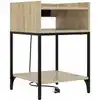 Image de Cabinet De Chevet Avec Étagère Chêne Sonoma 40 X 40 X 61 Cm Vidaxl