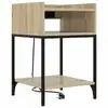 Image de Vidaxl cabinet de chevet avec étagère chêne sonoma 40 x 40 x 61 cm