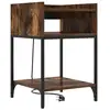 Image de Vidaxl cabinet de chevet chêne fumé 40 x 40 x 61 cm bois d'ingénierie