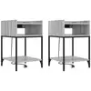 Image de Vidaxl cabinet de chevet 2 pcs gris sonoma 40 x 40 x 61 cm