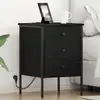 Image de Cabinet De Chevet Chêne Noir 42 X 41 X 61 Cm Bois D'ingénierie Vidaxl