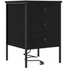 Image de Vidaxl cabinet de chevet chêne noir 42 x 41 x 61 cm bois d'ingénierie