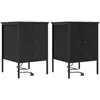 Image de Vidaxl cabinet de chevet avec tiroir 2 pcs chêne noir 42 x 41 x 61 cm