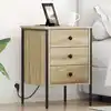 Image de Cabinet De Chevet Avec Tiroir Chêne Sonoma 42 X 41 X 61 Cm Vidaxl