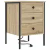 Image de Vidaxl cabinet de chevet avec tiroir chêne sonoma 42 x 41 x 61 cm