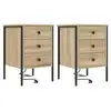 Image de Vidaxl cabinet de chevet 2 pcs chêne sonoma 42 x 41 x 61 cm