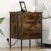 Image de Cabinet De Chevet Chêne Fumé 42 X 41 X 61 Cm Bois D'ingénierie Vidaxl